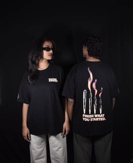 Black Oversized T-shirt- 100% cotton comfort | streetwear Tee